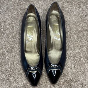 Amalfi Black and Gold Heels
